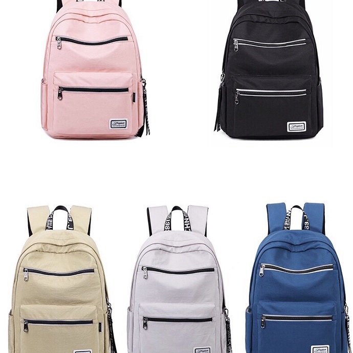 Balo Vải Canvas Thời Trang Nhiều Màu – Balo Đi Học Đi Làm Dáng Đứng, Nhiều Ngăn Tiện Dụng