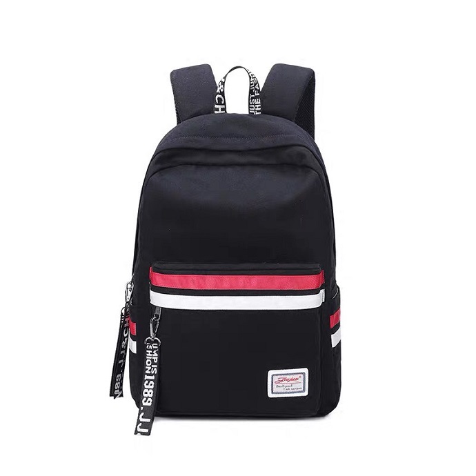 Balo Thời Trang Đen Phối Đỏ Trắng – Balo Đi Học, Đi Làm Đẹp Giá Rẻ