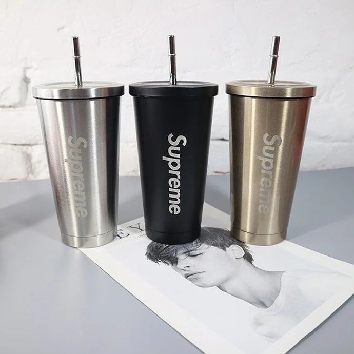 LY GIỮ NHIỆT INOX CÓ ỐNG HÚT IN LOGO THEO YÊU CẦU – QUÀ TẶNG DOANH NGHIỆP