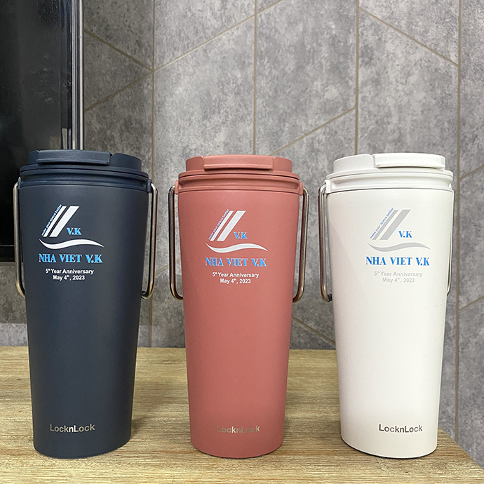 BÌNH GIỮ NHIỆT LOCKnLOCK TUMBLER 540ML KHẮC LOGO