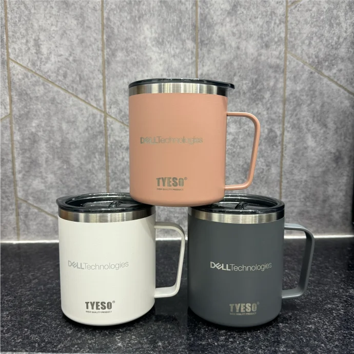 Ly Giữ Nhiệt TYESO Có Tay Cầm In Logo – Quà Tặng Doanh Nghiệp Sang Trọng