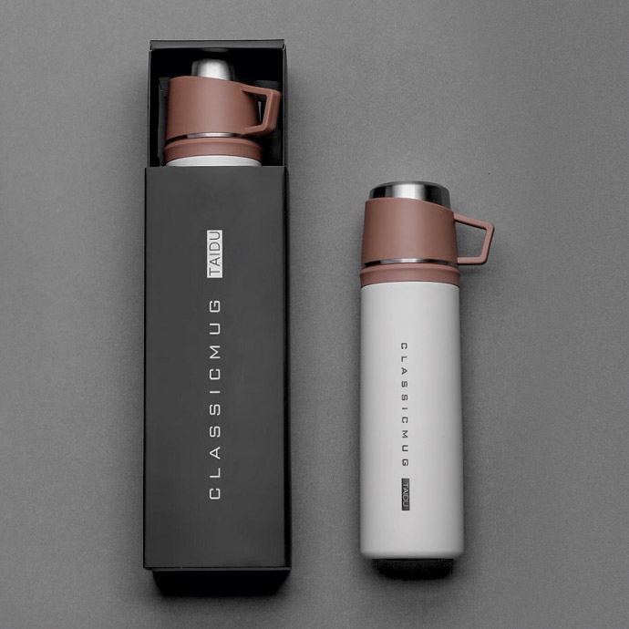 Bình Giữ Nhiệt Inox SUS316 Nắp Ly Có Quai – In Khắc Logo Theo Yêu Cầu