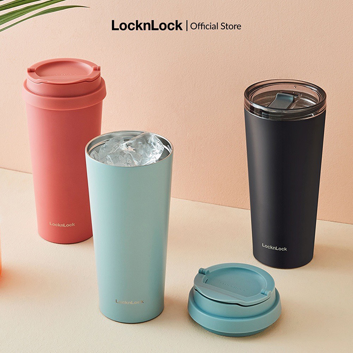 BÌNH GIỮ NHIỆT LOCK&LOCK CÓ 2 NẮP THAY THẾ 540ML - IN LOGO THEO YÊU CẦU