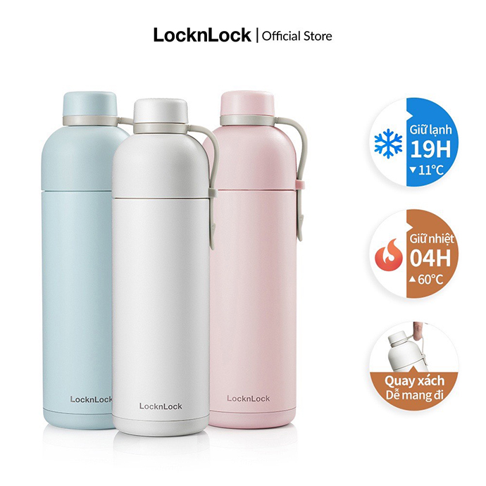 Bình Giữ Nhiệt Lock&Lock Belt Bottle LHC4267 490ml – In Logo Doanh Nghiệp
