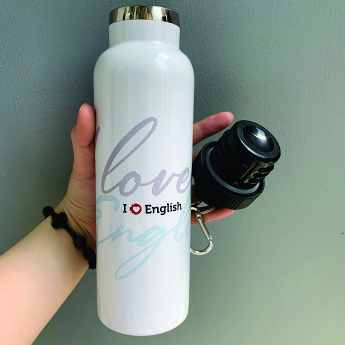 Bình Giữ Nhiệt Inox 500ml Nắp Rời Có Móc Treo – In Logo Theo Yêu Cầu