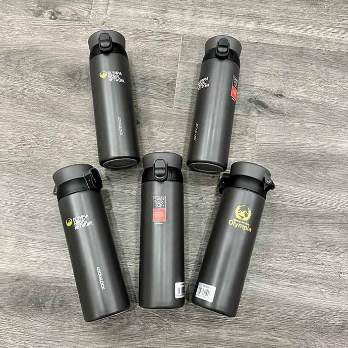 Bình Giữ Nhiệt Inox Đen Nhám 450ml Khắc Logo Theo Yêu Cầu