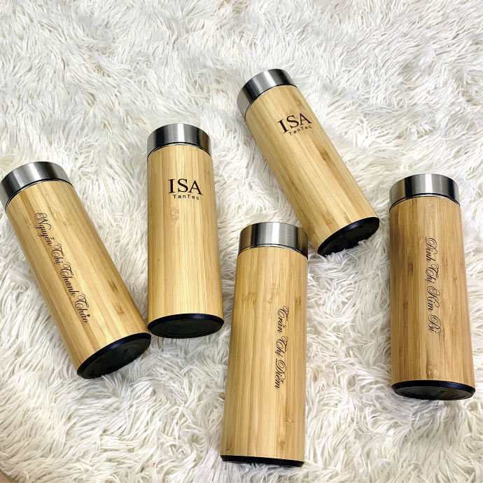 Bình Giữ Nhiệt Tre In Logo Doanh Nghiệp – Quà Tặng Thân Thiện & Sang Trọng