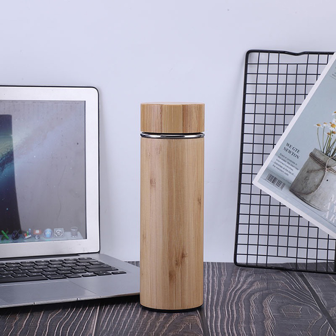 Bình Nước Ống Tre 350ml – Bình Inox 304 Khắc Logo Theo Yêu Cầu