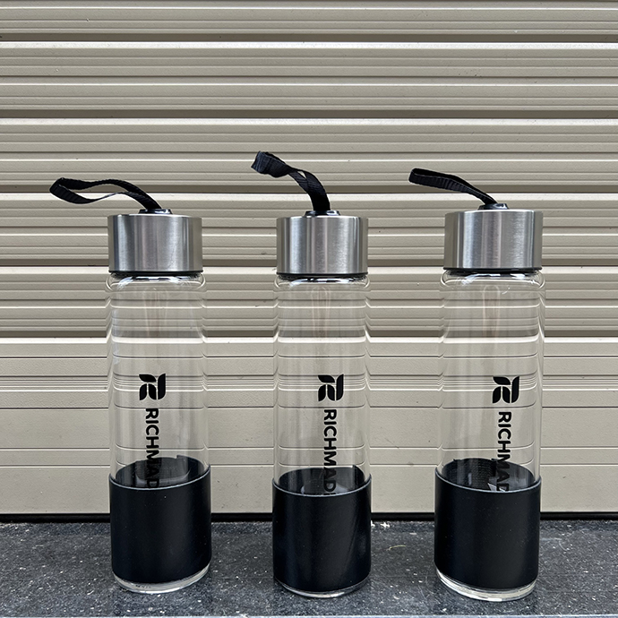 Bình Nước Thủy Tinh In Logo Theo Yêu Cầu – Dung Tích 450ml