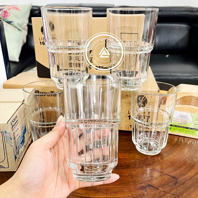 Bộ 6 Ly Thủy Tinh DuraTuff - Bền Đẹp, In Logo Theo Yêu Cầu