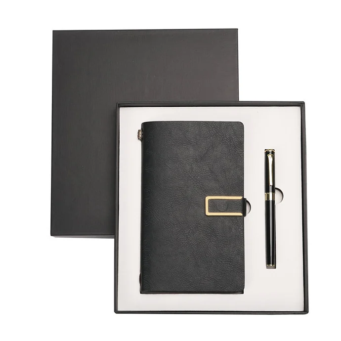 Bộ Gift Sổ Bìa Da & Bút Kim Loại Cao Cấp – Quà Tặng Doanh Nghiệp In Logo