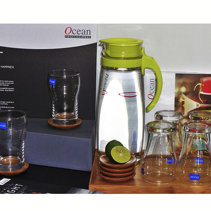 Bộ Ly Bình Ocean Thái Lan - Bộ Bình Kèm 4 Ly Thủy Tinh Cao Cấp