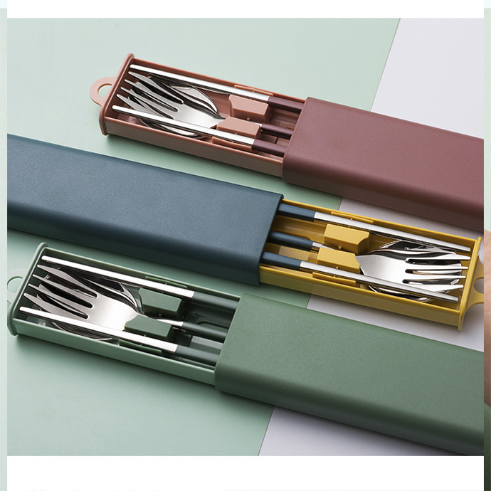 Bộ Muỗng Nĩa Inox Kèm Hộp In Logo Theo Yêu Cầu – Quà Tặng Doanh Nghiệp