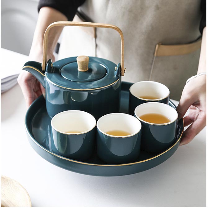 Bộ Ấm Trà Cao Cấp In Logo Theo Yêu Cầu – Quà Tặng Doanh Nghiệp Sang Trọng