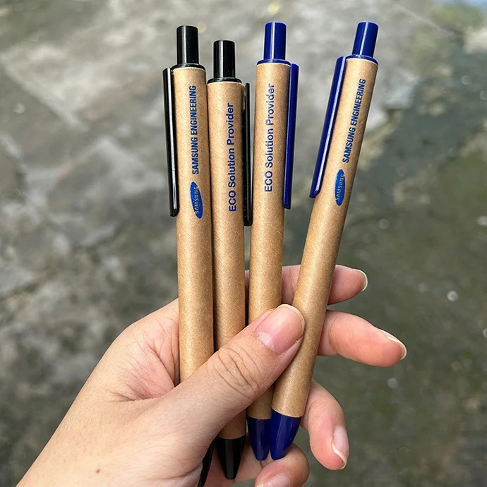 Bút Bi Giấy Tái Chế Thân Thiện Với Môi Trường In Logo Samsung - Quà Tặng Doanh Nghiệp