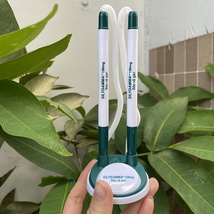 Bộ 2 Cây Bút Đế Cắm Để Bàn Cố Định Mực Xanh In Logo Theo Yêu Cầu - Quà Tặng Doanh Nghiệp