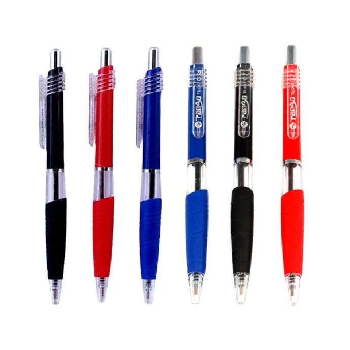 Bút Bi Thiên Long 0.7mm – Bút Bi Bấm Khế Có Grip In Logo Theo Yêu Cầu