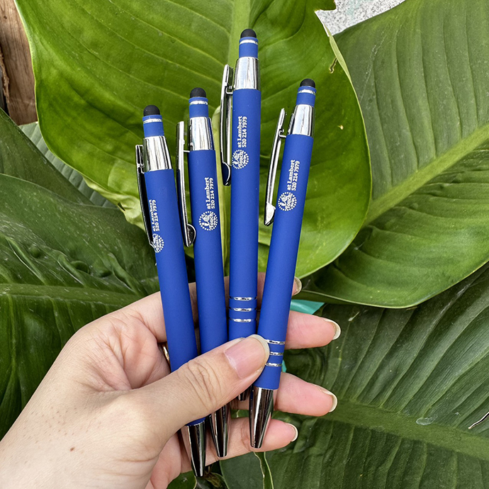 BKL 09 - Bút Bi In Logo - Bút Bi Nhám Nút Bấm Đầu Cảm Ứng Quà Tặng Doanh Nghiệp