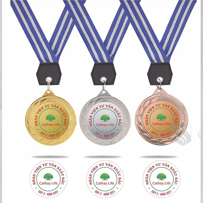 Huy Chương Kim Loại In Logo Theo Yêu Cầu