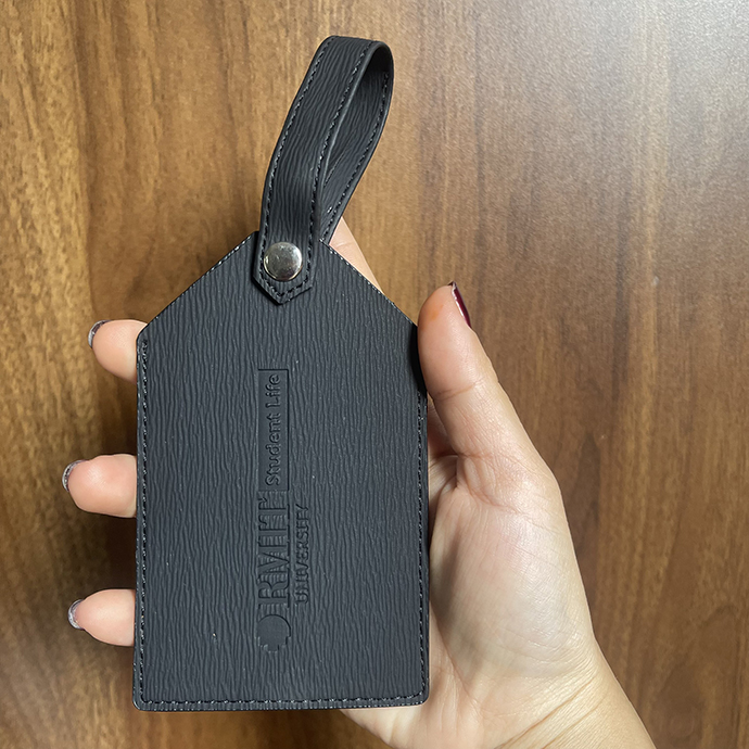 Thẻ Hành Lý Da PU Màu Đen In Logo - Quà Tặng Doanh Nghiệp Sang Trọng