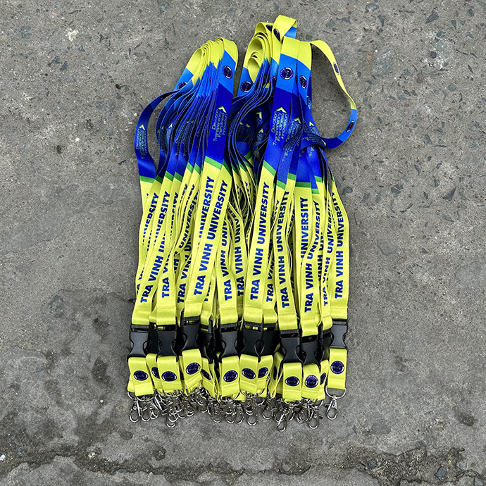 Dây Đeo Thẻ Sinh Viên Tra Vinh University – Lanyard Satin In Logo