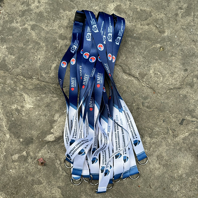 Dây Đeo Thẻ Satin RMIT University – Lanyard In Logo Cao Cấp