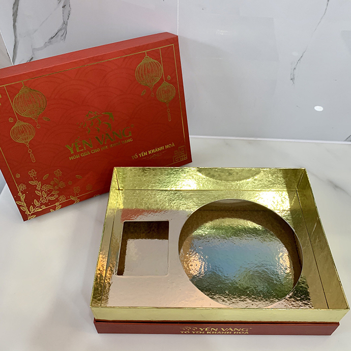 Hộp quà Yến Vàng cao cấp – in logo theo yêu cầu