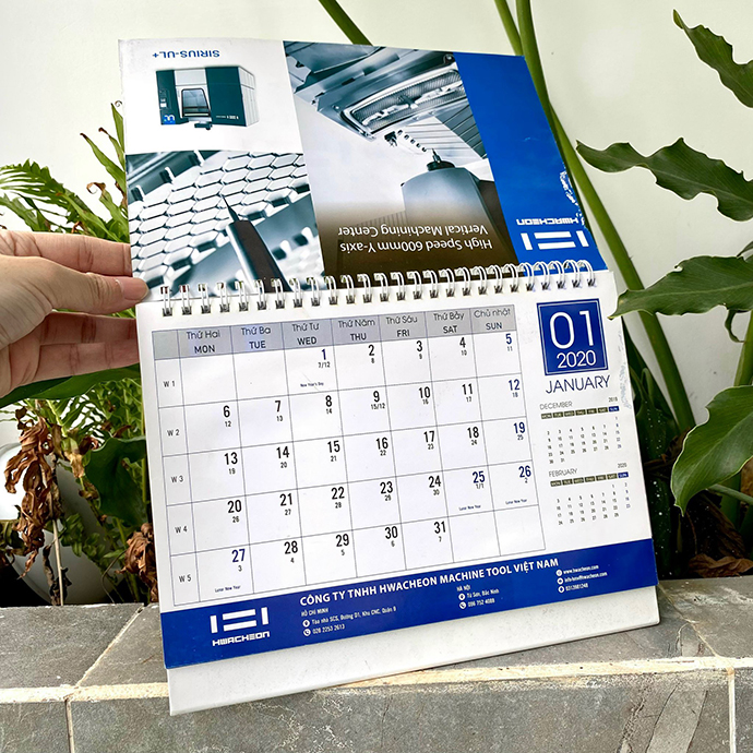 Lịch Để Bàn Công Ty TNHH Hwacheon Việt Nam - Lịch Để Bàn Theo Yêu Cầu Doanh Nghiệp