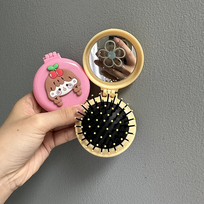 Gương Lược Mini 2 Trong 1 In Logo Theo Yêu Cầu – Gương Cầm Tay Tiện Lợi