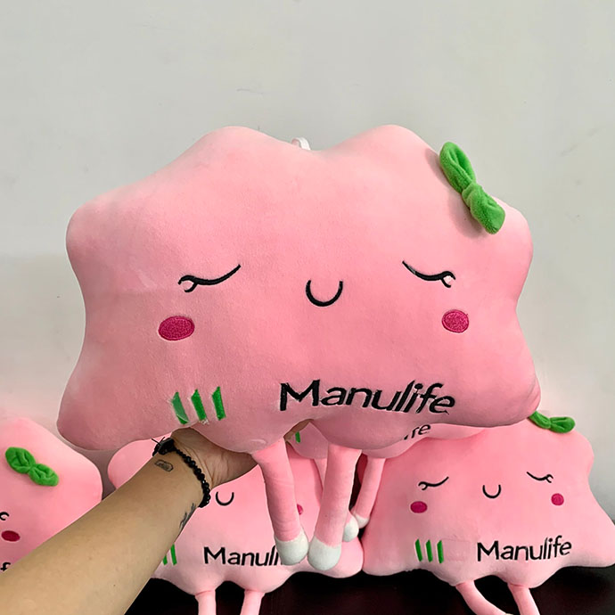 Gấu Bông Hình Đám Mây In Logo Theo Yêu Cầu – Quà Tặng Doanh Nghiệp Dễ Thương