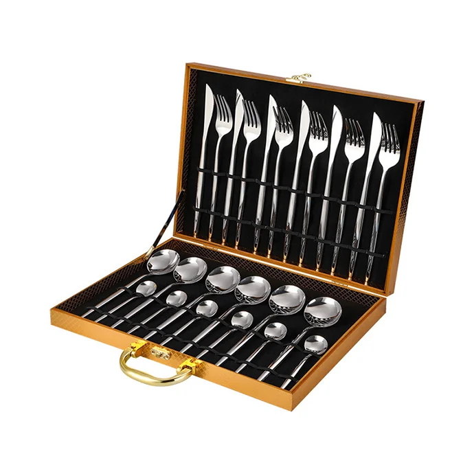 Bộ 24 Món Dao Muỗng Inox Cao Cấp Khắc Logo Theo Yêu Cầu