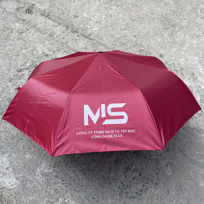 Ô Dù Cầm Tay In Logo MIS – Quà Tặng Quảng Cáo Doanh Nghiệp Công Nghệ