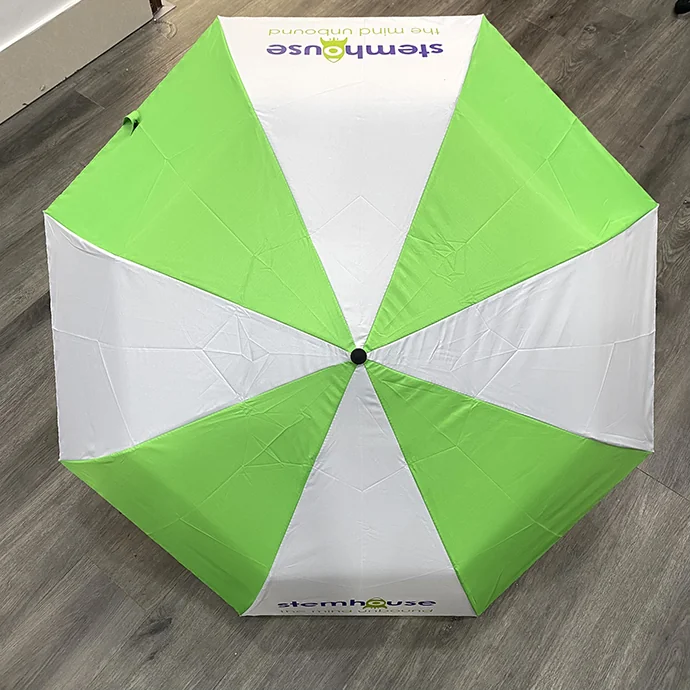 DÙ HAI MÀU IN LOGO STEMHOUSE - DÙ GIÁ RẺ IN LOGO THEO YÊU CẦU