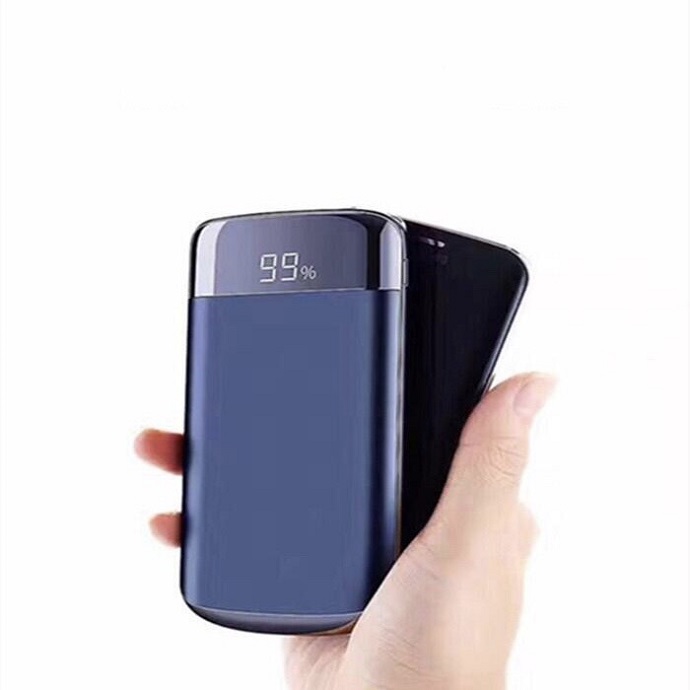 Pin Sạc Dự Phòng 10.000mAh Màn Hình LCD Hiển Thị Phần Trăm – In Logo Theo Yêu Cầu