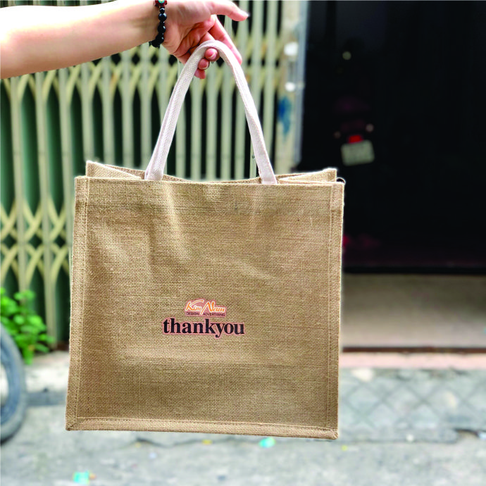 Túi Vải Bố Màu Nâu Tự Nhiên – Tote Vải Bố Quai Dài Thời Trang