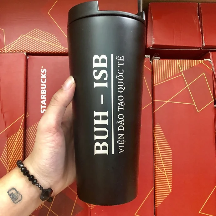 Bình Giữ Nhiệt In Logo – Ly Giữ Nhiệt Cao Cấp Màu Đen