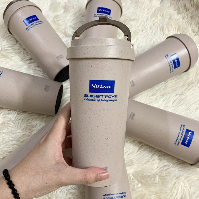 Bình Nước Lúa Mạch In Logo Doanh Nghiệp – Quà Tặng Xanh Thân Thiện