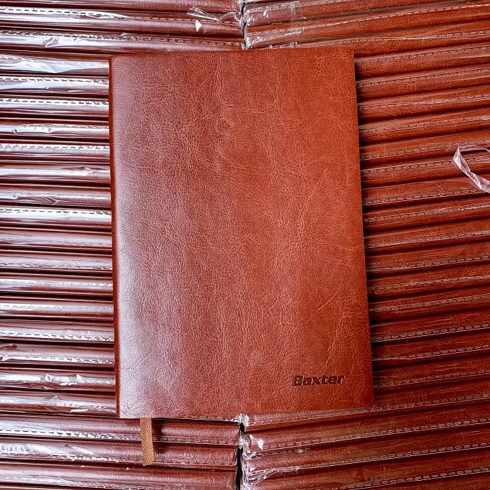 Sổ Tay Bìa Da PU Màu Nâu Cao Cấp – Ruột Dòng Kẻ, Đóng Gáy Chắc Chắn