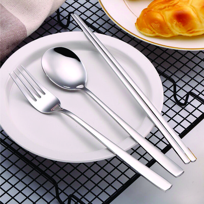 Bộ Muỗng Nĩa Đũa Inox 304 Cao Cấp – Dụng Cụ Ăn Sáng Bóng Sang Trọng