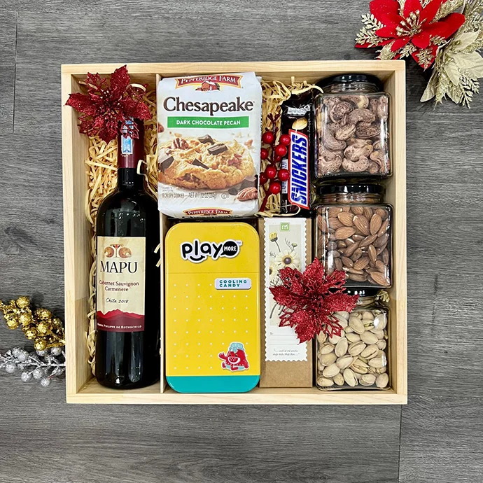 Hộp Quà Tết Rượu – Bánh – Các Loại Hạt Cao Cấp (Set Theo Yêu Cầu) | Quà Biếu Doanh Nghiệp