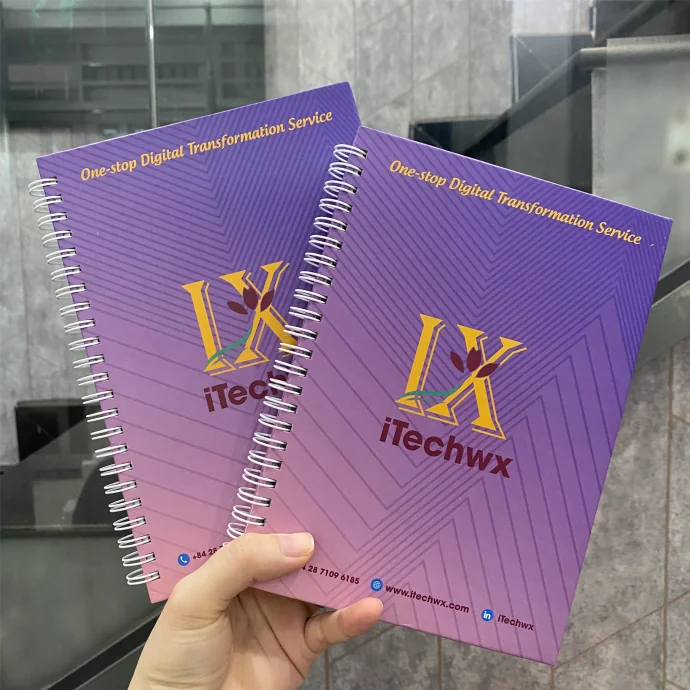 Sổ Tay A5 In Logo Theo Yêu Cầu – Sổ Lò Xo Doanh Nghiệp