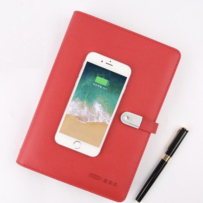 Sổ Da Cao Cấp Tích Hợp Sạc Không Dây – Sổ Ghi Chép Công Nghệ Quà Tặng Doanh Nghiệp