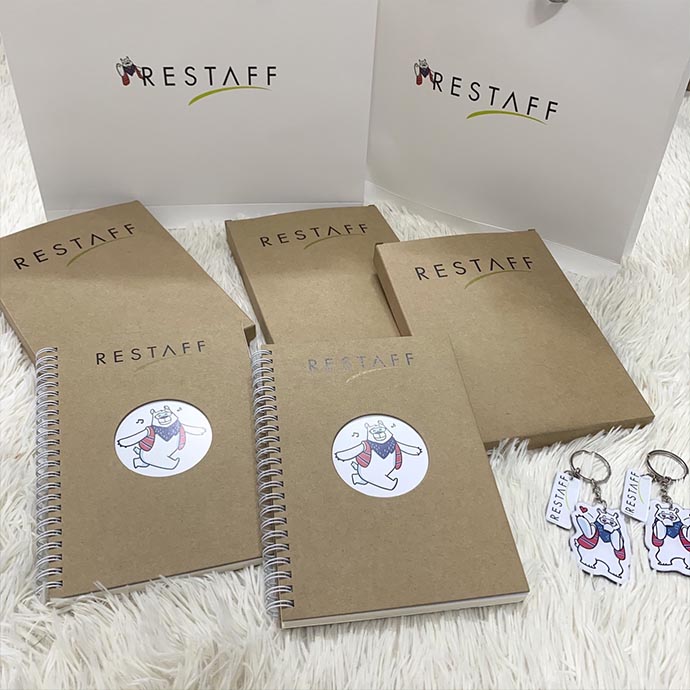 Bộ Sổ Tay Văn Phòng & Móc Khóa Quà Tặng – In Thương Hiệu Theo Yêu Cầu