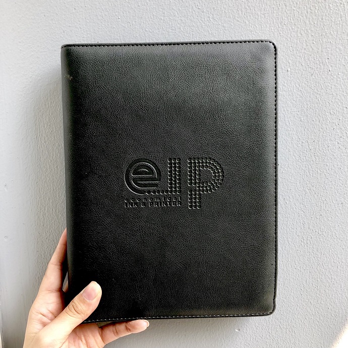 Sổ Tay Bìa Da Đen Khổ Lớn – Sổ Ghi Chép Cao Cấp Cho Văn Phòng