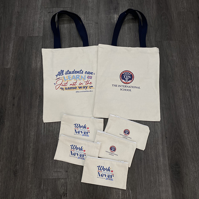 Túi Vải Canvas Dây Đai In Logo Hai Mặt - Bền Đẹp, Giá Tốt