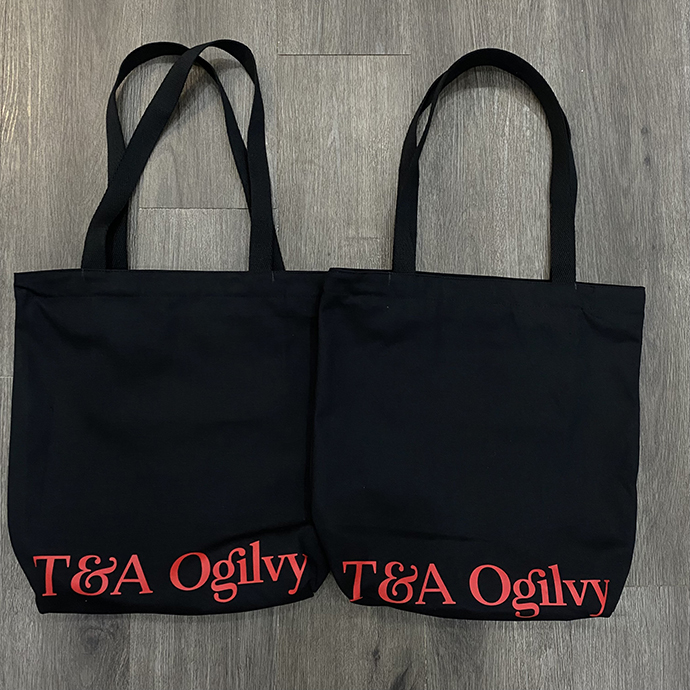 Túi Canvas Màu Đen In Logo T&A Ogilvy - Thiết Kế Sang Trọng, Giá Tốt