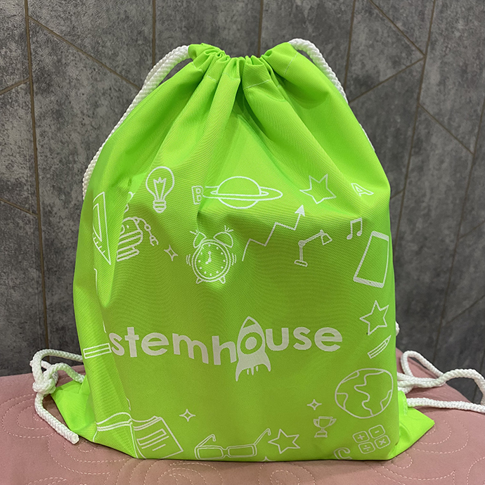 Túi Rút Vải Dù In Logo STEMHOUSE – Sản Xuất Túi Rút Giá Rẻ Theo Yêu Cầu