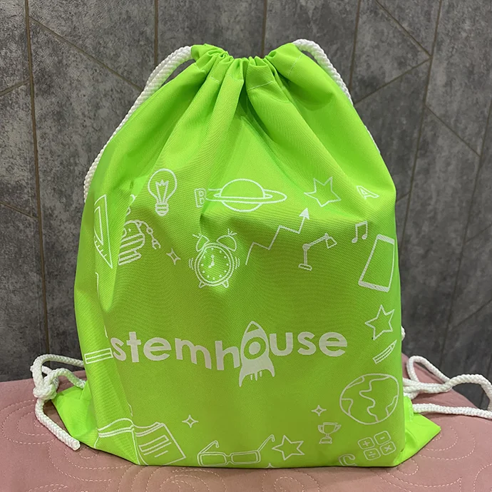 Túi Rút Vải Dù In Logo STEMHOUSE – Sản Xuất Túi Rút Giá Rẻ Theo Yêu Cầu