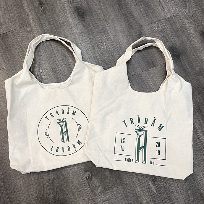 Túi Canvas Quai Liền In Logo Hai Mặt - Quà Tặng Doanh Nghiệp, In Logo Theo Yêu Cầu
