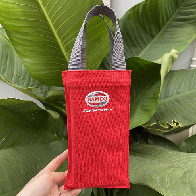 Túi Canvas Đựng Bình Nước - Túi Canvas Chất Lượng In & Thêu Logo Theo Yêu Cầu